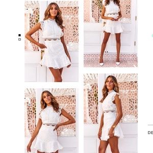HELLO MOLLY - The Meeting Ground Mini Dress - WHITE